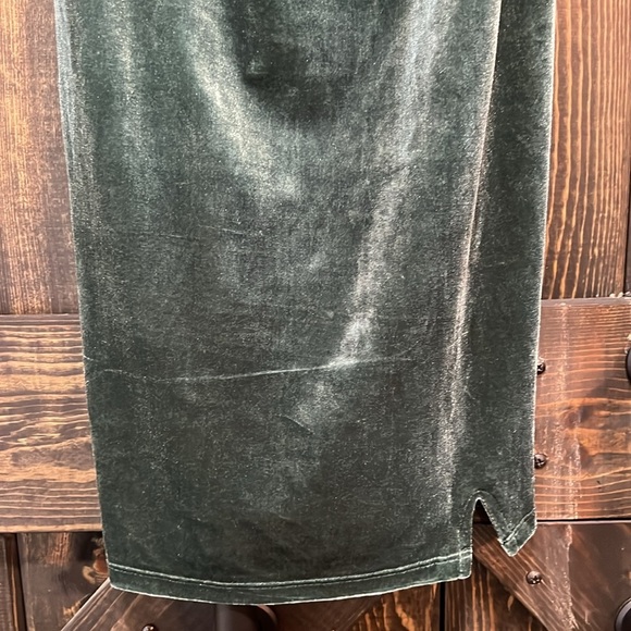 Pink Rose Velvet Slip Dress XS Green Y2K Whimsigoth Coquette HOCO Formal  Girly - Picture 5 of 10